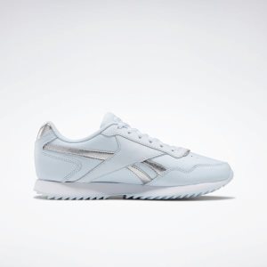 Adidasy Damskie Reebok Royal Glide Ripple Niebieskie/Srebrne Metal/Białe PL 04GNQBP